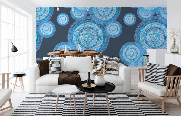 Синие обои в гостиной - комбинируем правильно | Oboi-Store.ru | Блог - всё об обоях для стен