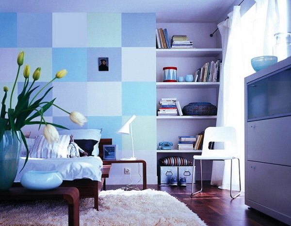 Голубые обои для стен: фаворит природных акцентов в домашнем интерьере