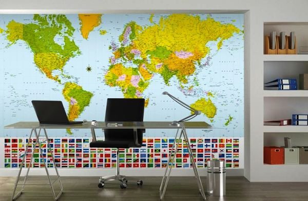 Фотообои «Карта мира»: стильные географические сюжеты