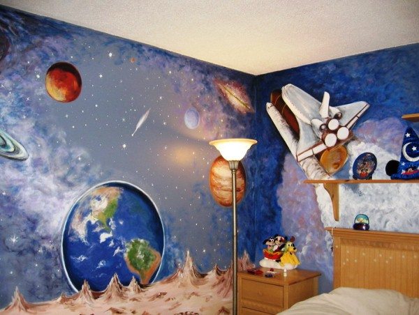 Оригинальные варианты космических фотообоев для декорирования стен