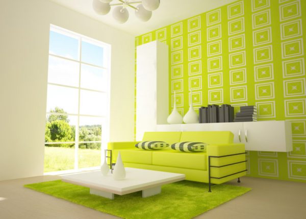 Варианты и фото примеры оформления интерьера комнаты в изумрудные, салатовые или однотонные цвета: примеры, варианты, идеи