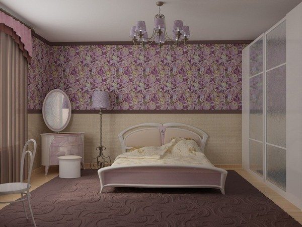 Дизайн обоев для спальни: подбираем сами